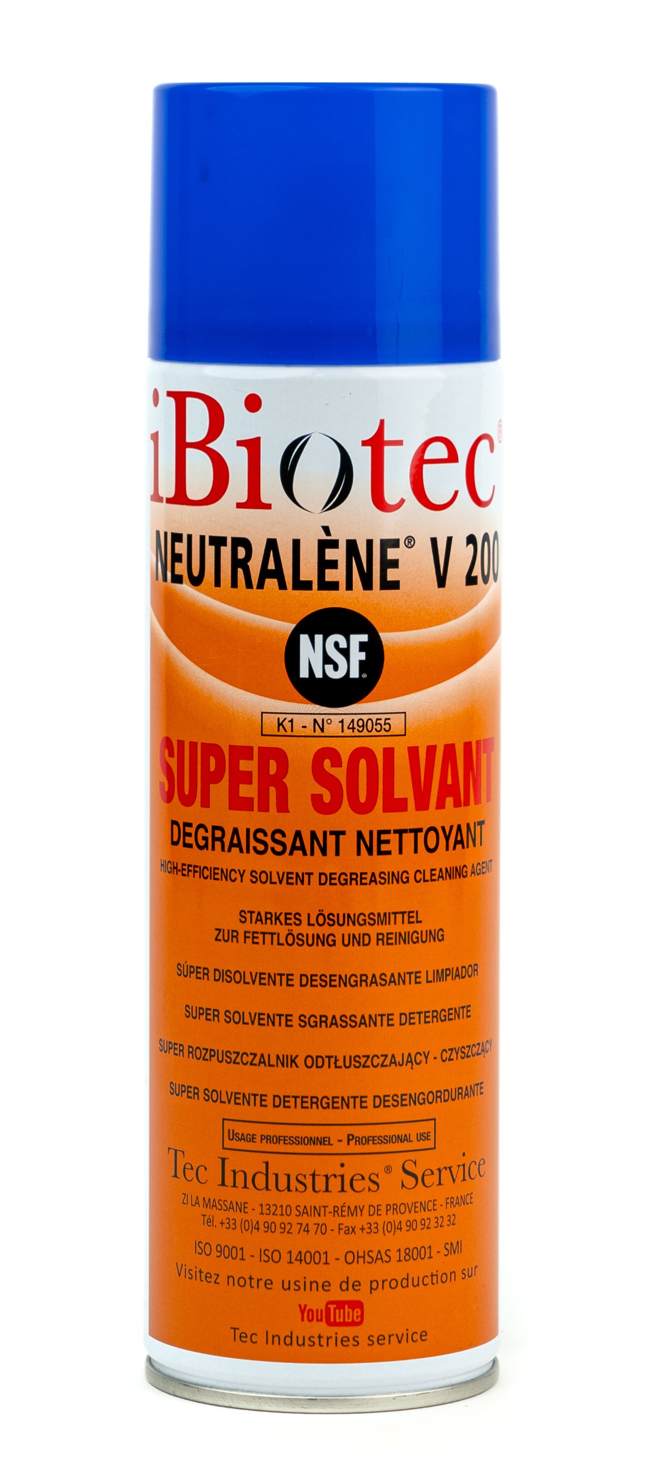 IBIOTEC range of NSF approved agri-food, manufacturer of penetrating fluids, lubricants, de-moulding agents, solvents, detergents meeting ISO 22000 as well as HACCP and BRC version 8 control methods. Stainless steel cleaner. dietary release agent. dietary detergent. dietary cleaner. dietary lubricant. dietary grease. dietary lubrication oil. dietary solvent. detectable products. biodegradable dietary products. dietary grade silicones. sugar remover. dietary Safety. Agri-food safety IBIOTEC range of NSF approved agri-food, manufacturer of penetrating fluids, lubricants, de-moulding agents, solvents, detergents meeting ISO 22000 as well as HACCP and BRC version 8 control methods